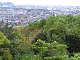 奥の院、癒しの展望台から望む景色
